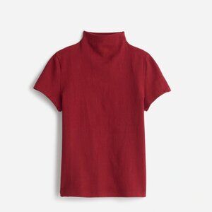 🏷️ NWT:  Madewell Short-Sleeve Mock neck Tee - Claret Size XXL